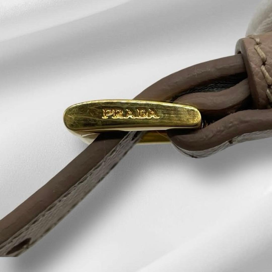 【美品】 PRADA プラダ サフィアーノレザー ショルダーストラップ