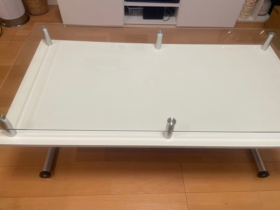 【処分の関係で今週まで値段です】昇降テーブル(強化ガラス)