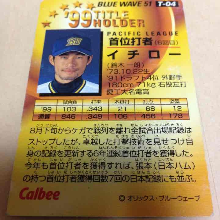 オリックス時代イチローカード