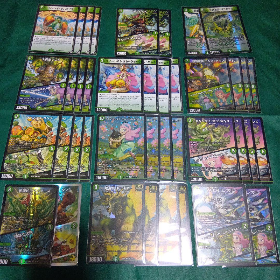 CS優勝デッキ　緑単キャベッジ　緑単キャベツ　デュエルマスターズ　予備パーツ付き