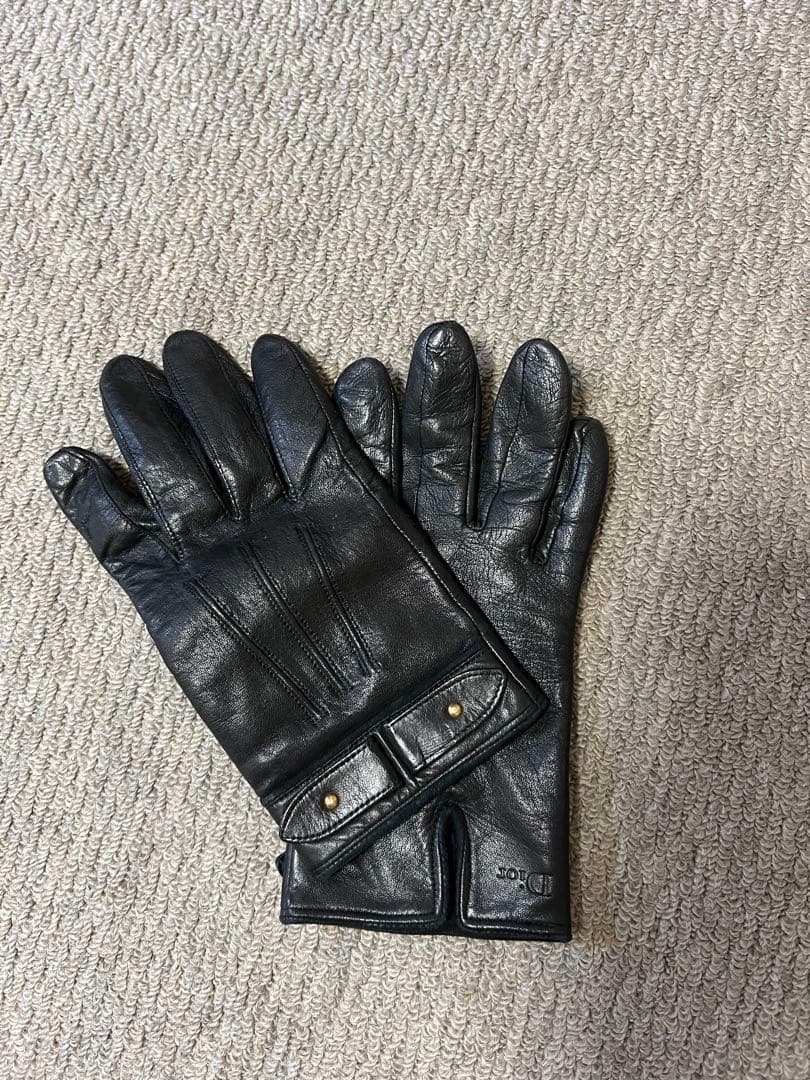 Dior 黒 レザーグローブ