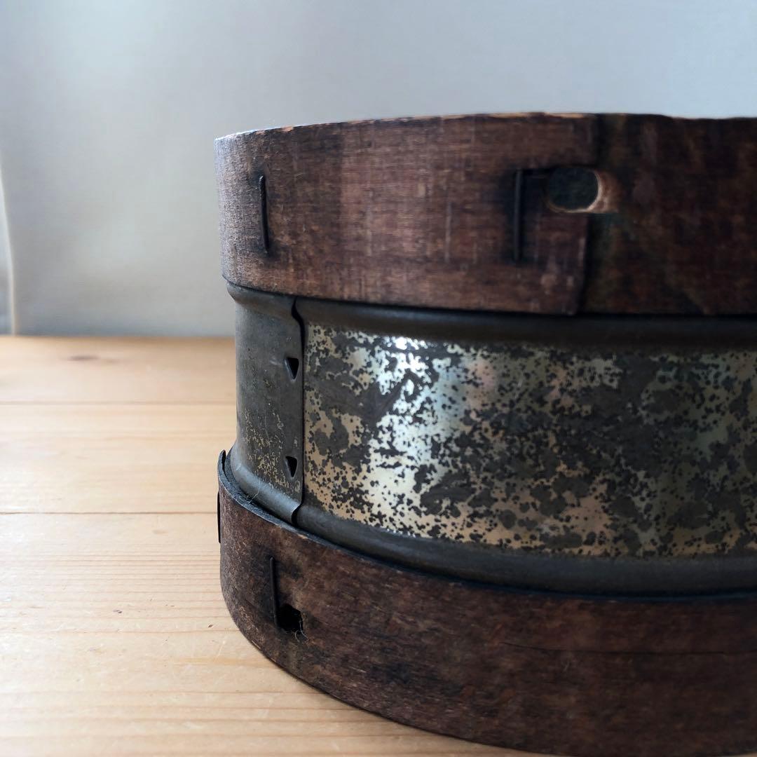 古い玩具の太鼓　木製　フランス　オブジェ　アート　蚤の市　古道具　no.153