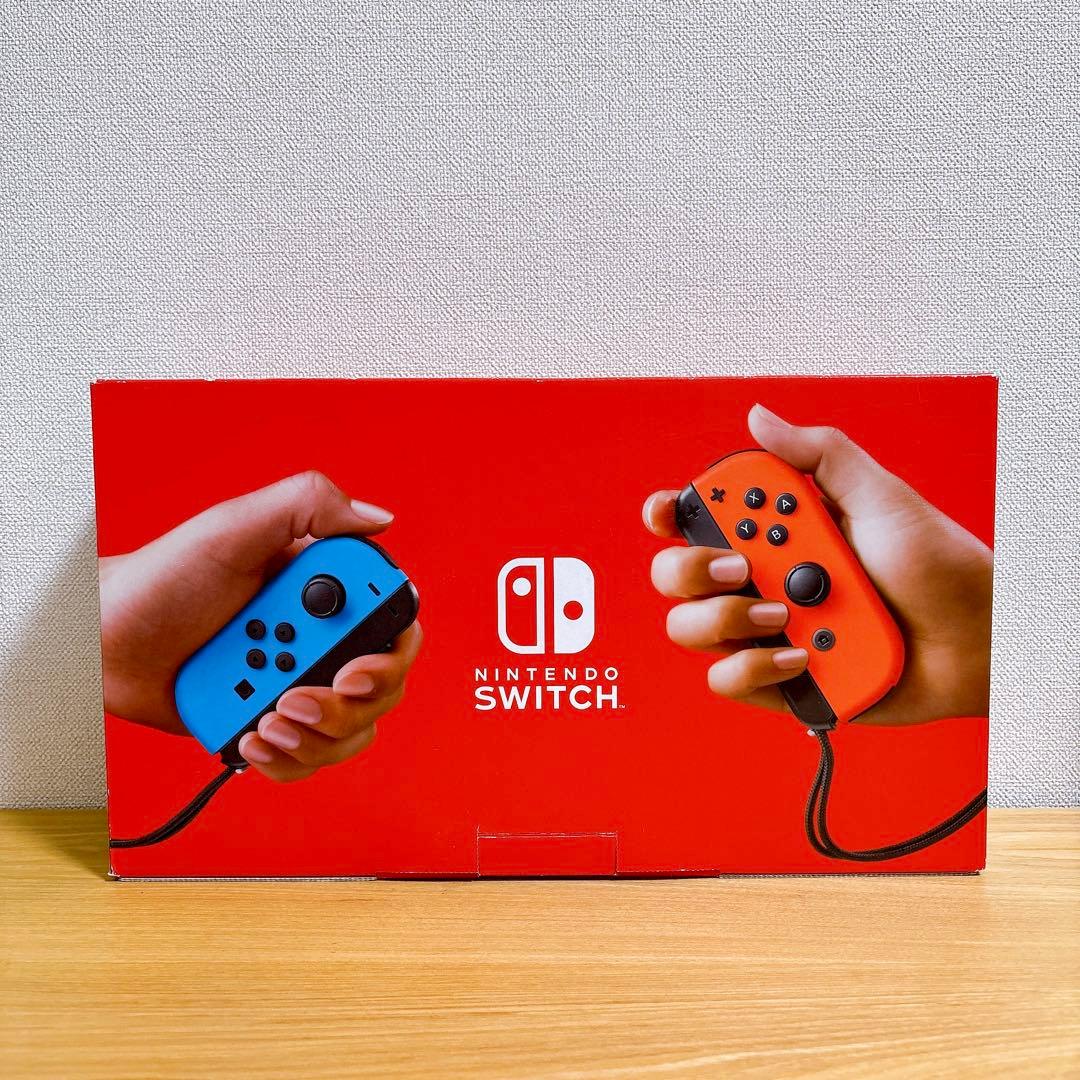 【美品】 バッテリー強化型 Nintendo Switch 本体 赤青