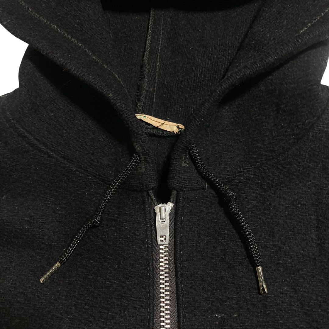 ビンテージ 60s アノラック パーカー ウール 黒 フーディー ジャケット