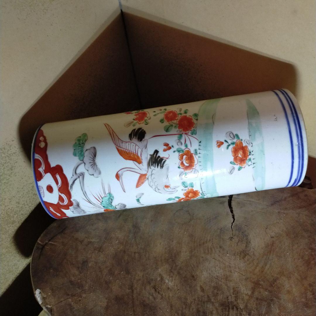 ２２１２骨董　江戸後期から明治初期 　色絵寸胴陶器