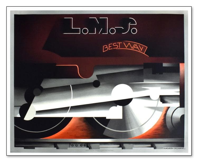 L.M.S Best Way カッサンドル リトグラフ アートポスター