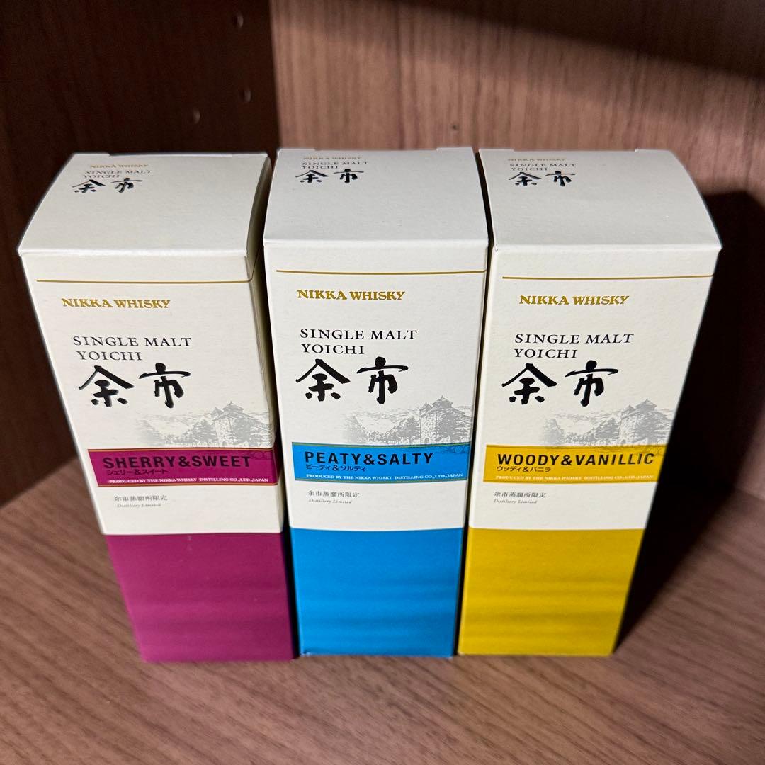 ニッカウイスキー 余市蒸溜所限定キーモルト3本セット 180mL