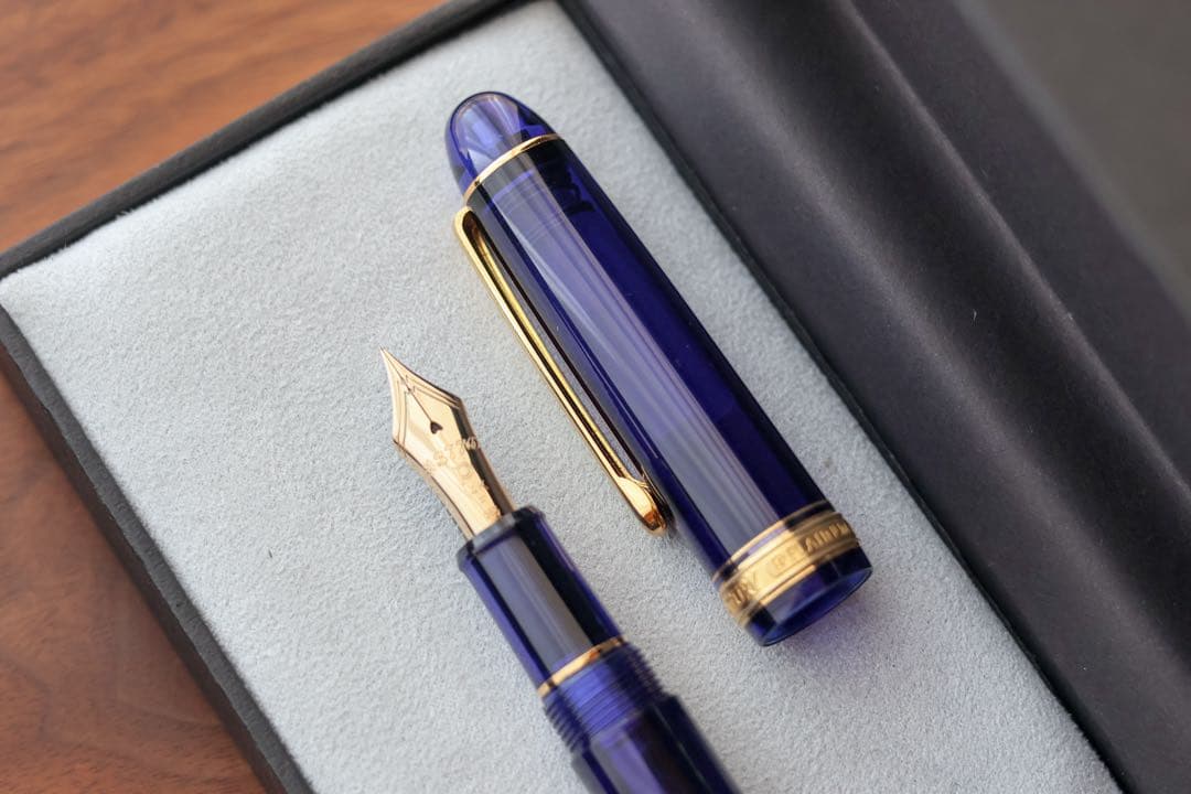 湯*豆様 プラチナ万年筆　#3776 センチュリー　シャルトルブルー　細字F