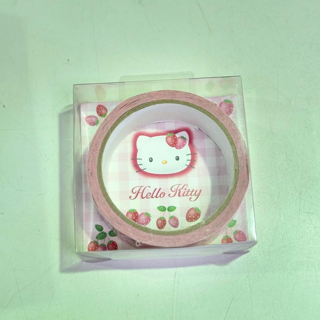 Hello Kitty キティ　いちご柄クラフトテープ 30mm 15m