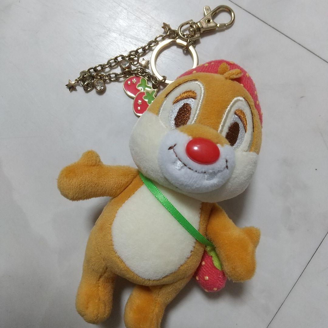ディズニー　チップとデール　デール　いちご　ぬいぐるみ　マスコット