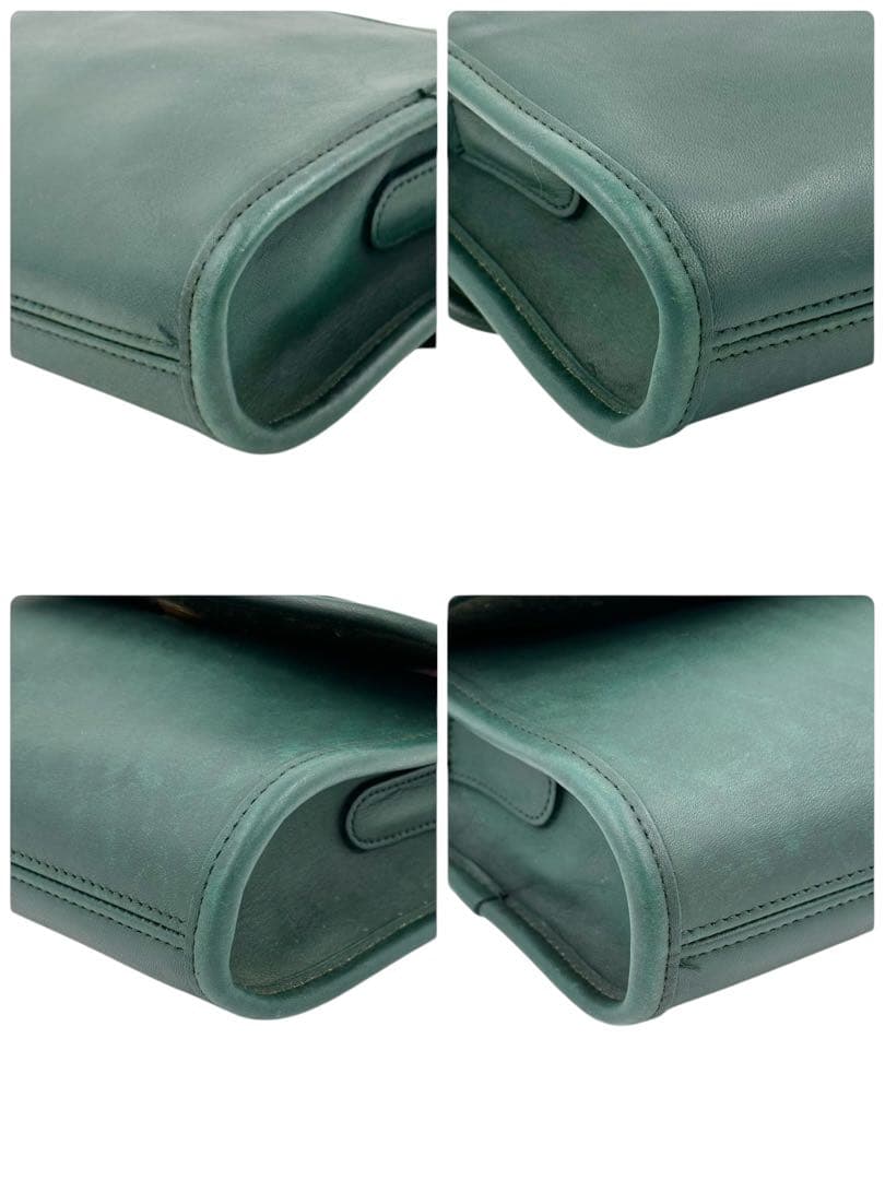 オールドコーチ　ショルダーバッグ　ドイツホック　9892 オールレザー　グリーン