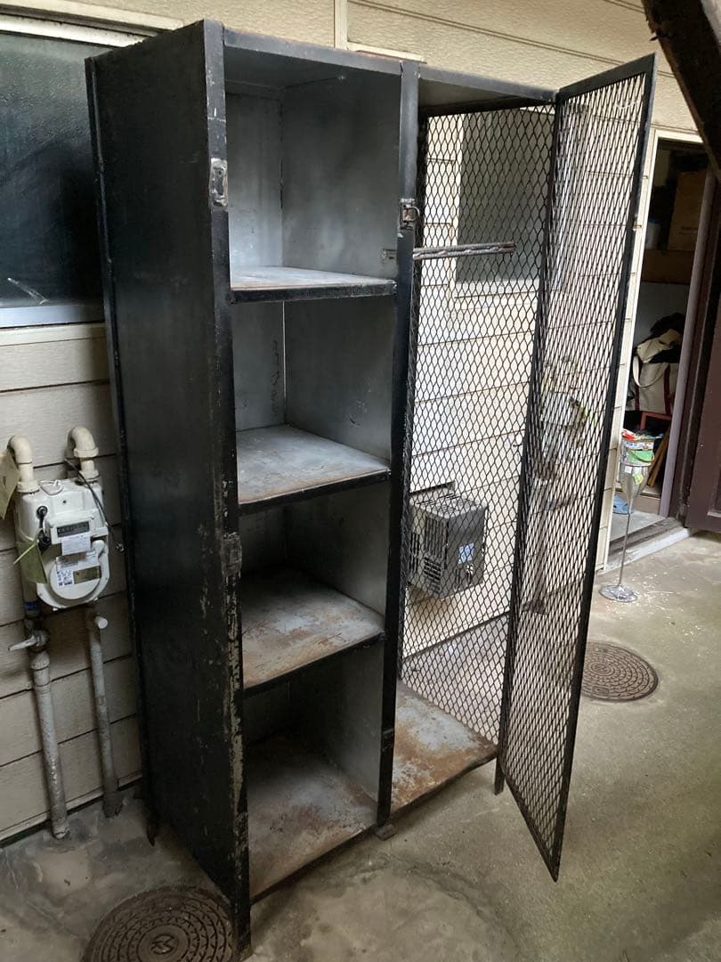 【たのメル便送料込】ビンテージ 黒アイアン インダストリアル ラック