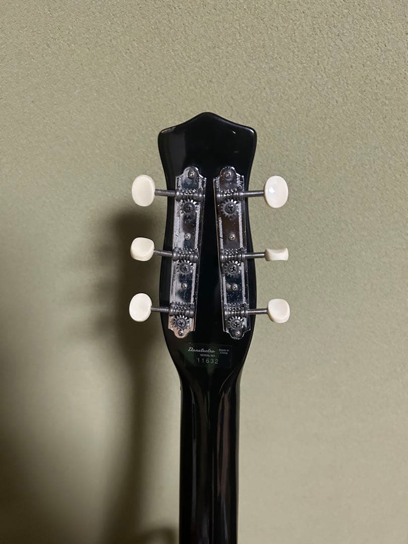 DANELECTRO エレキギター ブラック/ホワイト D59 ビザールギター