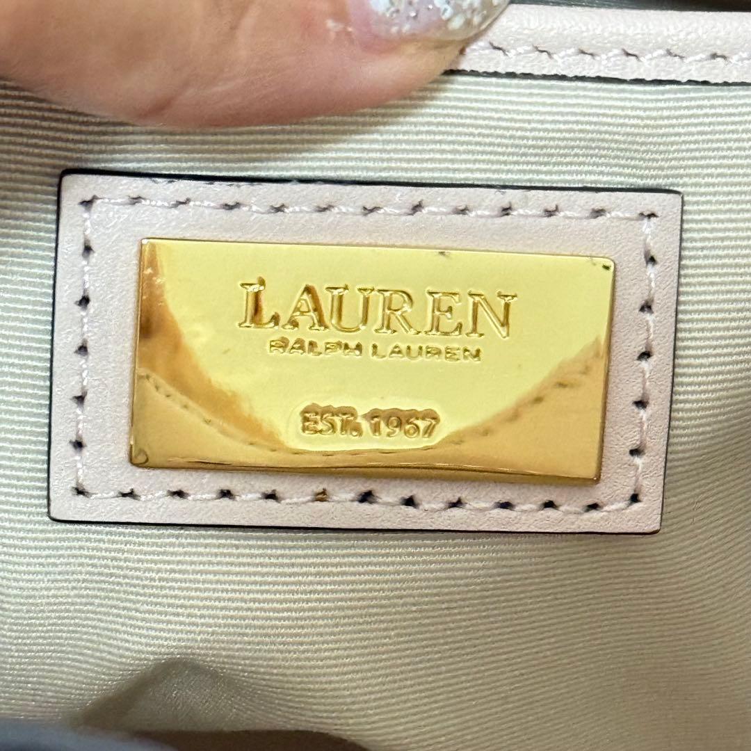 ローレンラルフローレン アンディ 巾着 ドローストリングショルダーバッグ未使用級