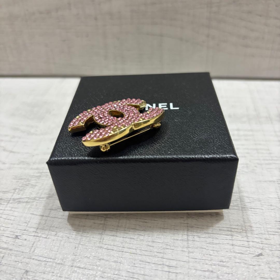 CHANEL シャネル ココマーク ヴィンテージ ブローチ ピンク