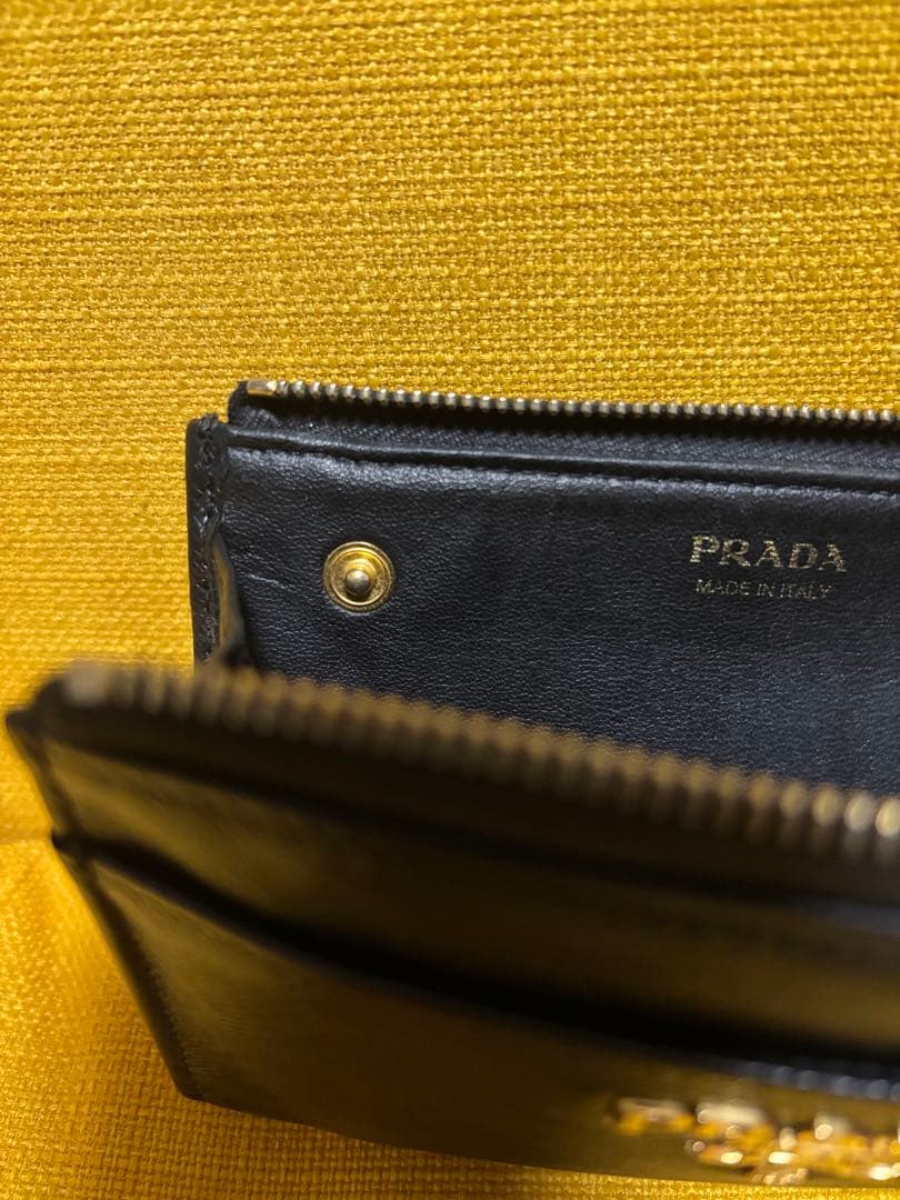 【PRADA】 ケース カードケース　サフィアーノレザー コンパクト