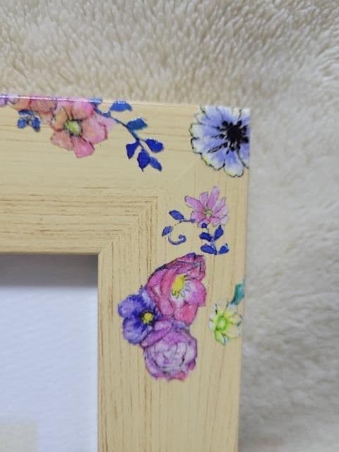 いのまたむつみ ミニ版画(猫)「青い花」直筆サイン入り/限定30枚