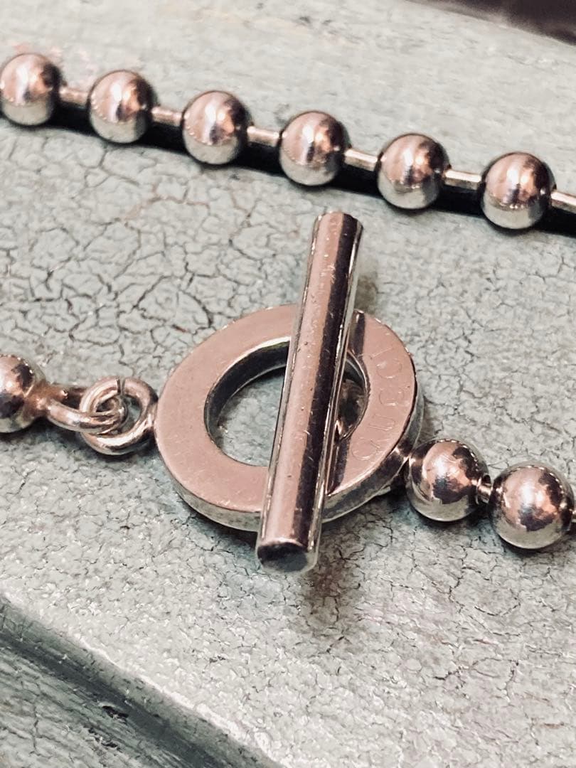 [2-B] GUCCI / 925 / 19cm トグル ボールチェーンブレス