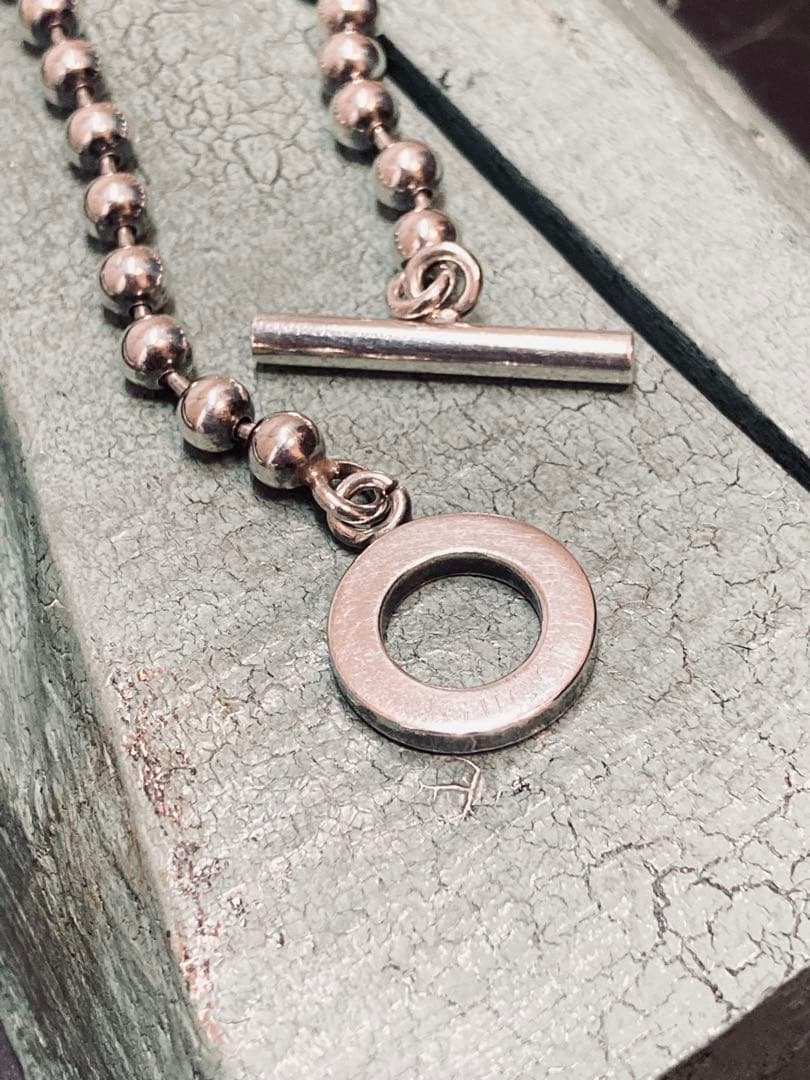 [2-B] GUCCI / 925 / 19cm トグル ボールチェーンブレス
