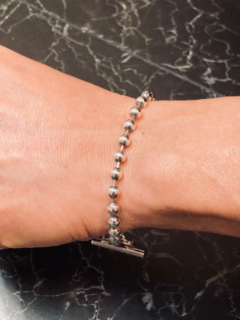 [2-B] GUCCI / 925 / 19cm トグル ボールチェーンブレス