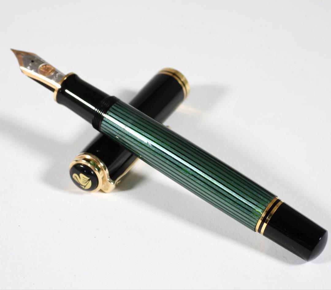 Pelikan 万年筆 スーべレーン 緑縞 F 18C-750