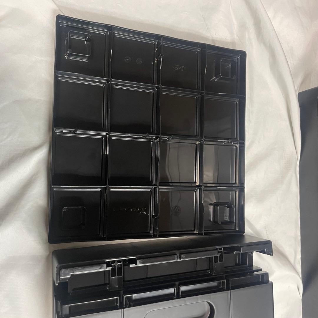 ◯岩谷マテリアル グリッドコンテナ 収納ボックス 3個セット 黒