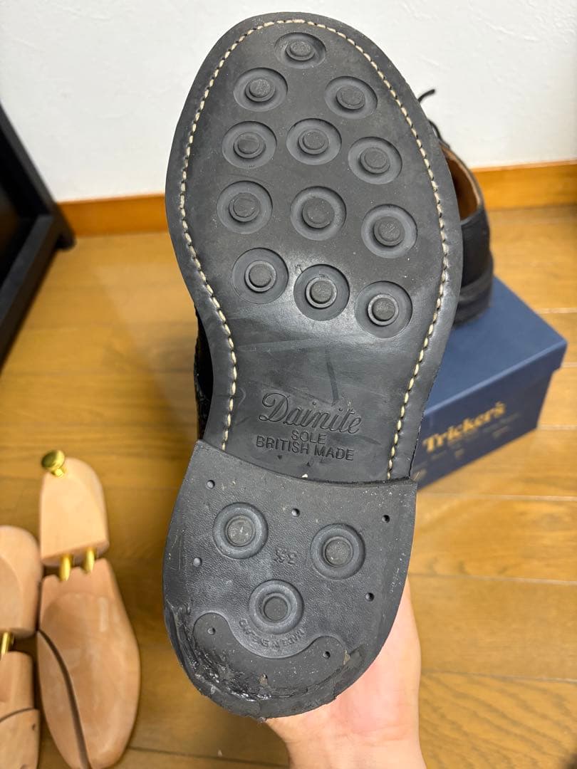 Tricker's ブラック ドレスシューズ　バートン