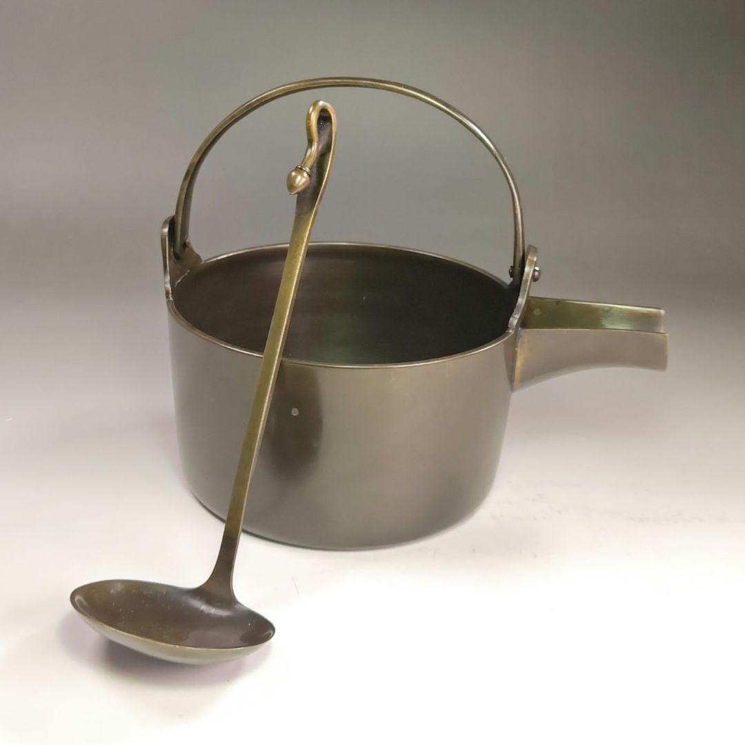 イ988 汁次『唐銅　汁次　木箱』茶道具