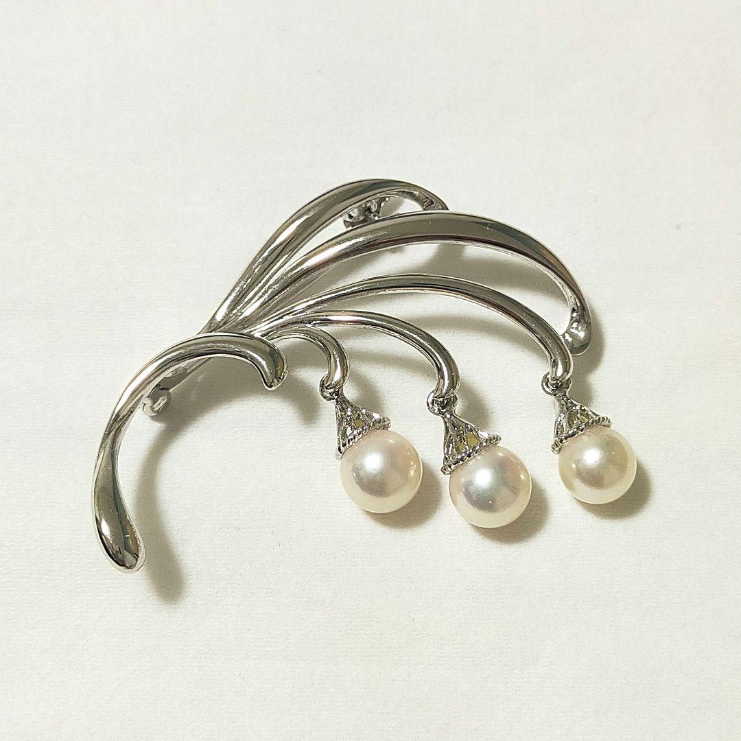 パール シルバー 田崎真珠 タサキ真珠 ブローチ SILVER アクセサリー