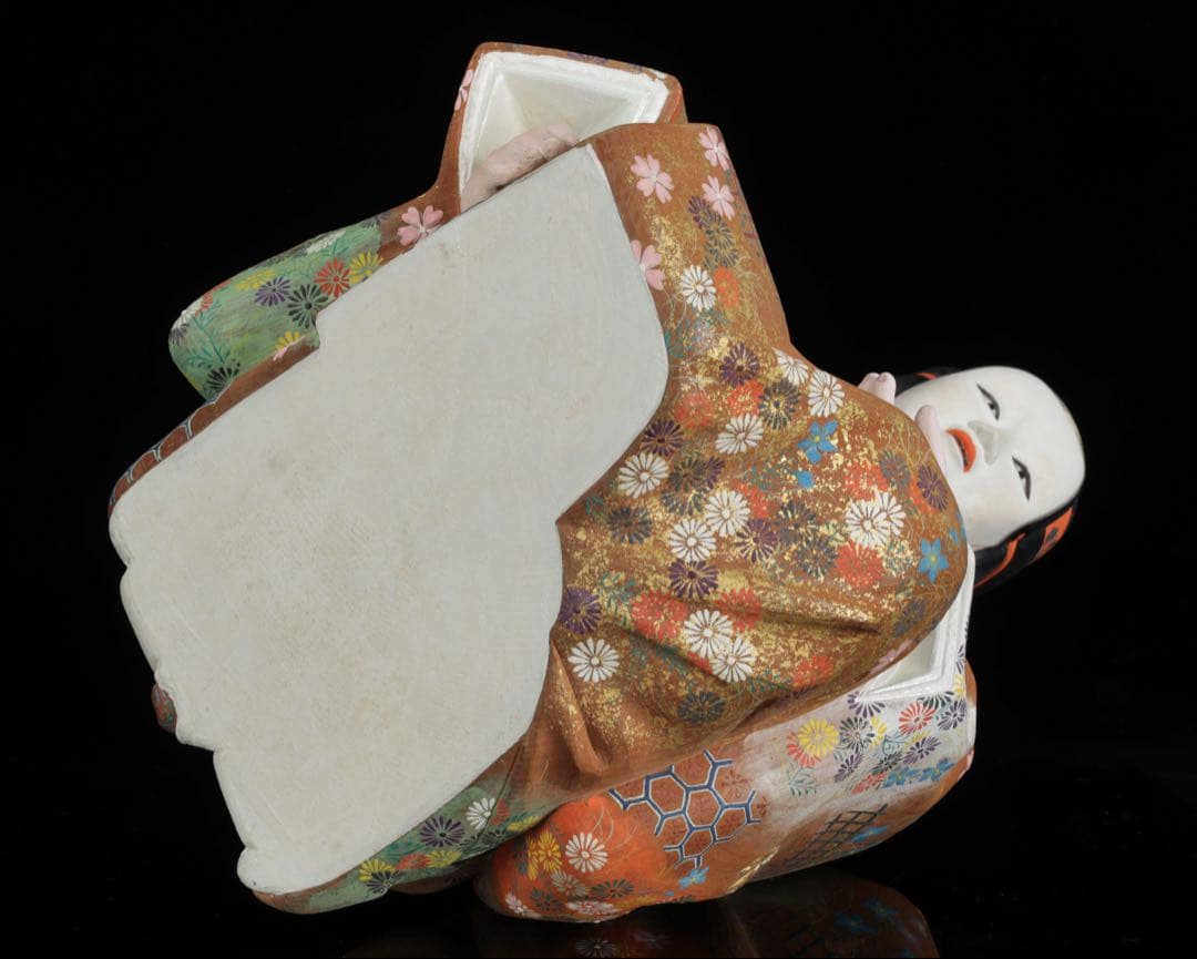 【高古作】木彫彩色 能楽 熊野 能人形 昭和十五年 共箱 二重箱 古美術 骨董品