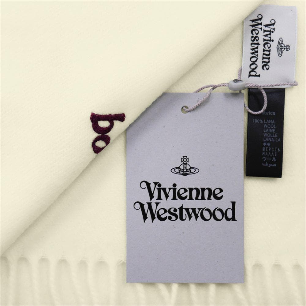 リボン付新品BOXタグ付 ヴィヴィアンウエストウッド ホワイト マフラー
