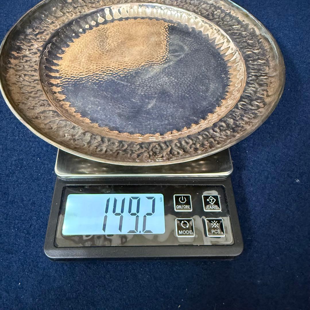純銀 皿 青海盆 大阪淀屋橋 尚美堂造 149g 共箱