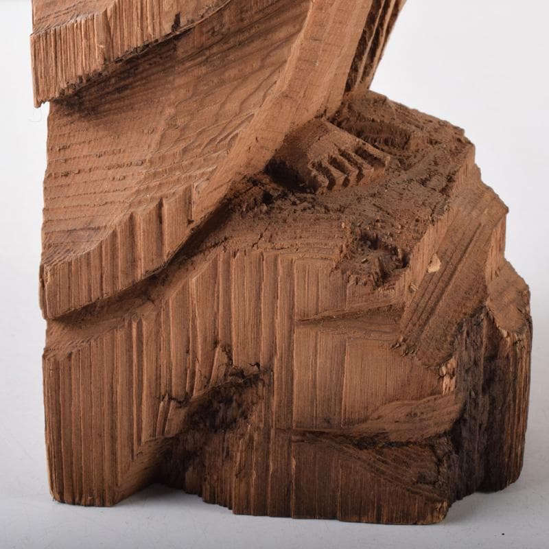 仏教美術　利秀作　木彫　神獣観音像　仏像　置物　8225