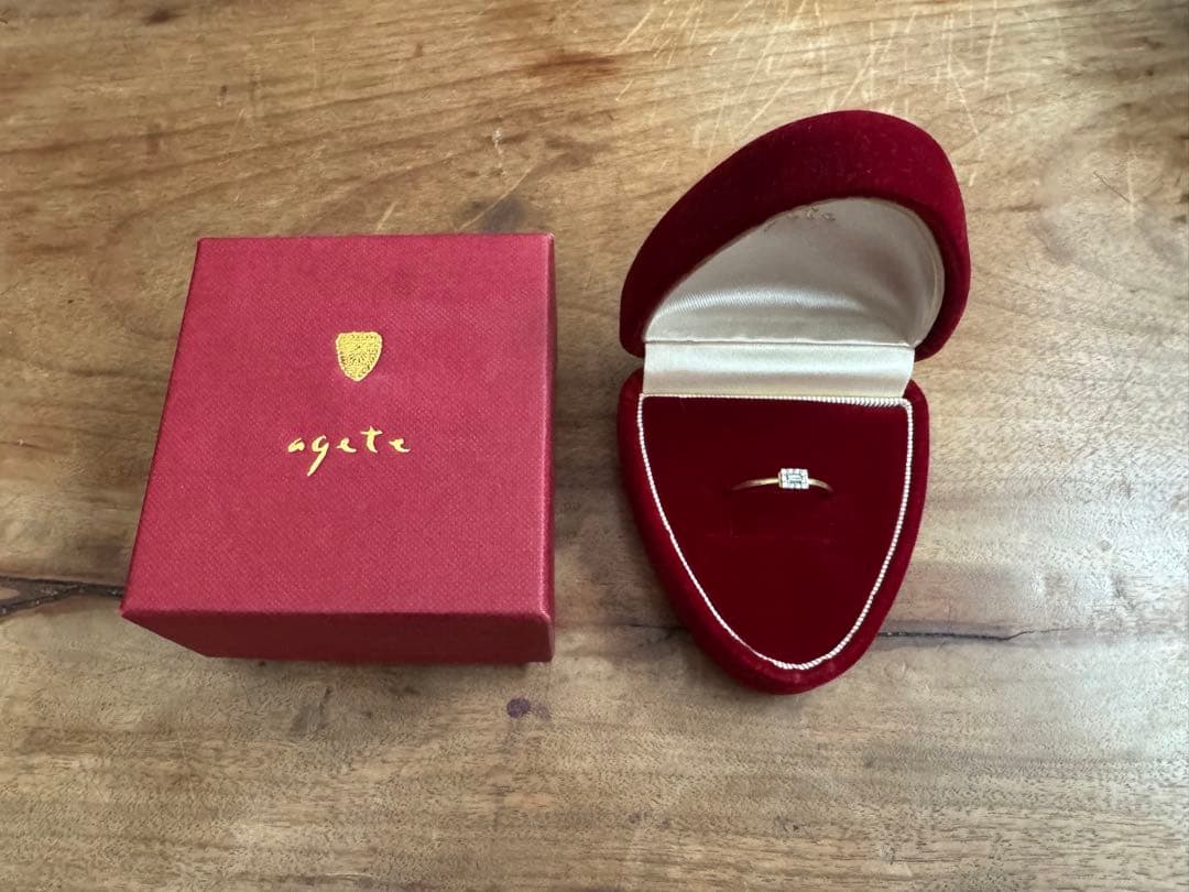 agete ダイヤモンドリング 20号 Ｋ18 0.08ct アガット