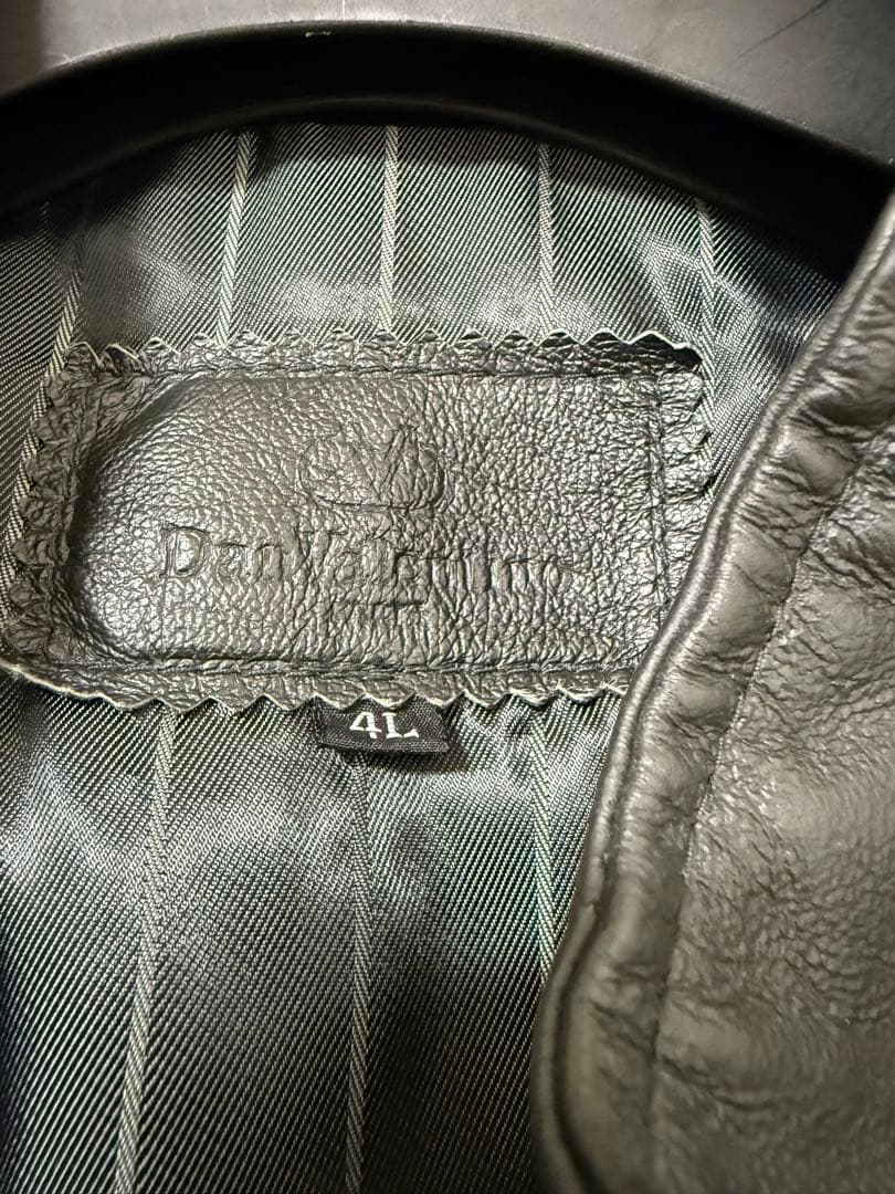 Dan Valentinoレザー シングルライダースジャケット　豚革