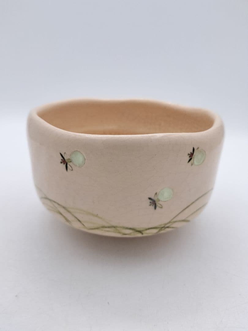 c664 茶碗 白楽 蛍火(闇光) 桂窯 伊東桂楽 木箱 茶道具 古物