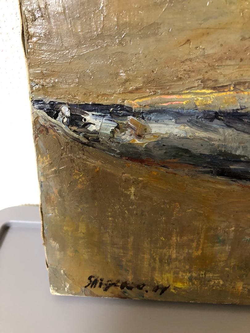 油絵（秋刀魚）さんま　Ｆ4