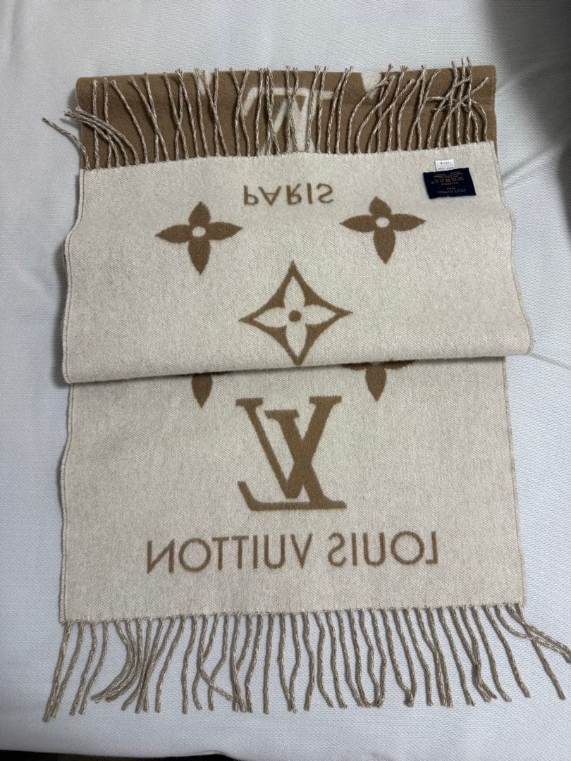 LOUIS VUITTON カシミヤ マフラー ベージュ