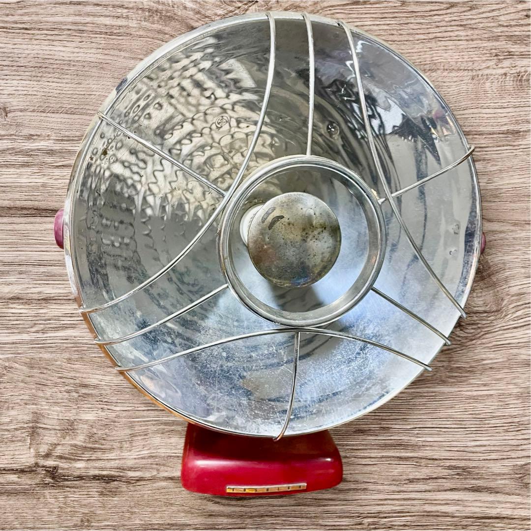 昭和レトロ　貴重品　東京芝浦電気株式会社　東芝　可愛い電気ストーブ　丸形　赤