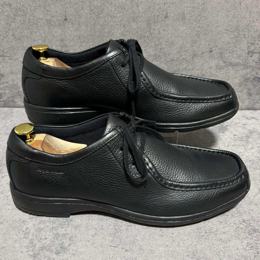 未使用級　リーガルウォーカー　レザースニーカー　シボ革　ブラック　高級　2134