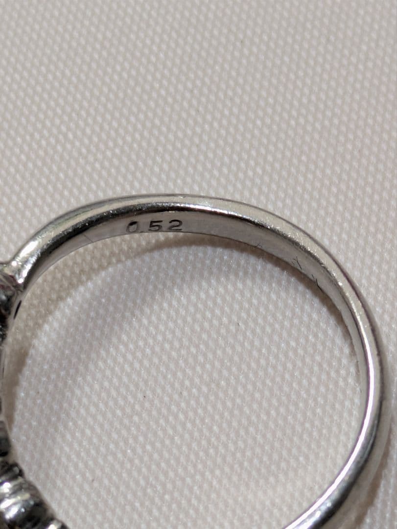 ダイヤモンド 0.52ct プラチナ リング 9号