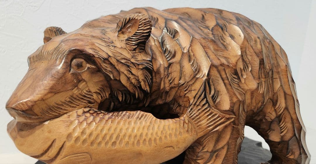 1971年物 登別 木彫り熊 昭和レトロ ヴィンテージ