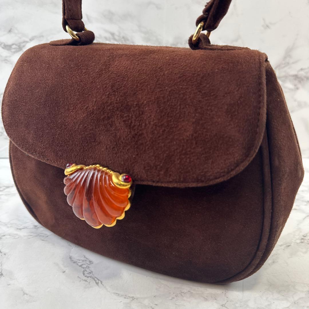 VALENTINO ヴァレンティノ イタリア製 本革 スエードレザーハンドバッグ