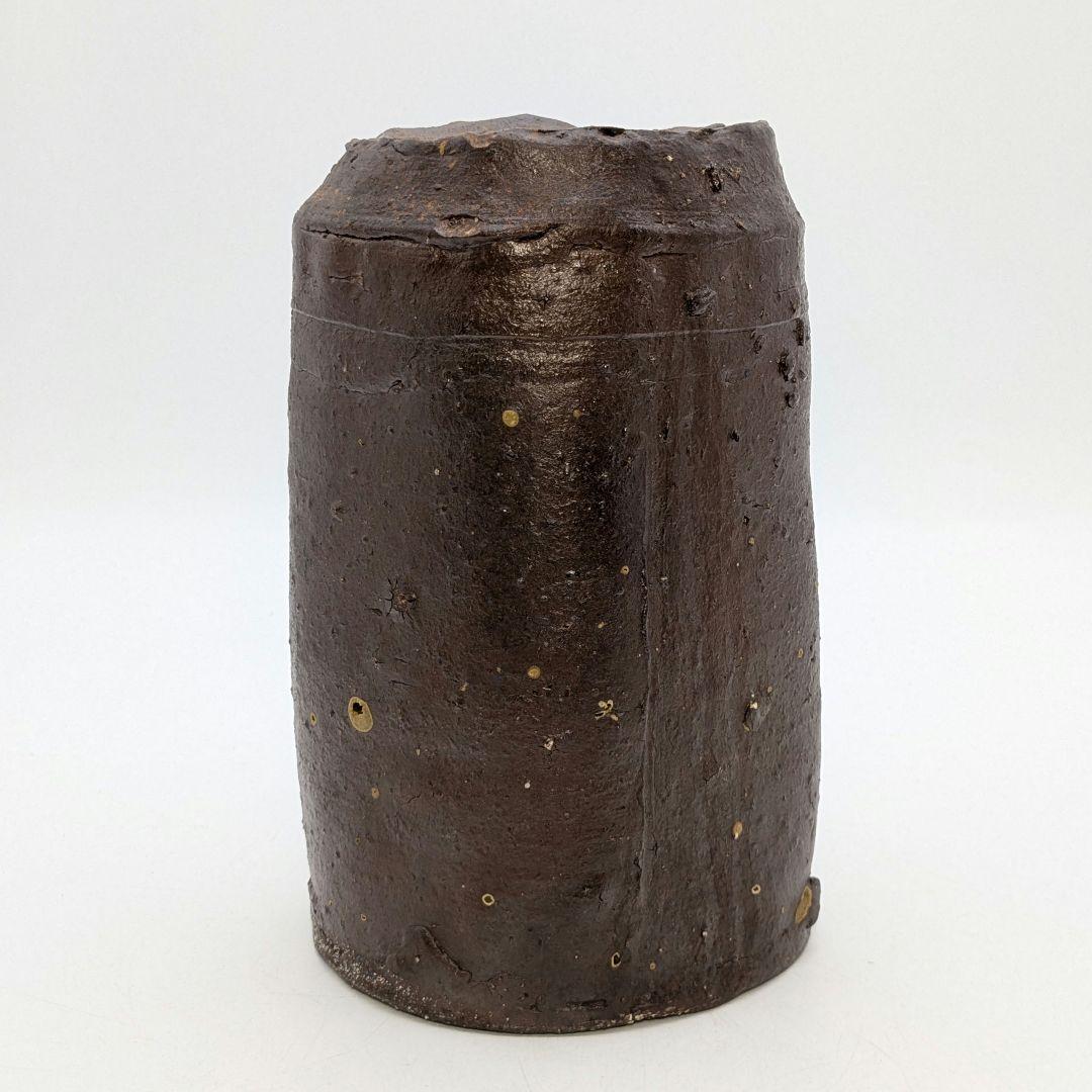 【水漏れあり】森一洋 備前焼 花入 花器 フラワーベース 置物 インテリア 花瓶