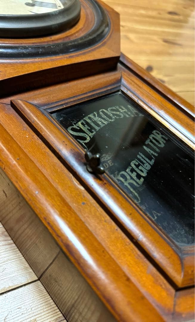 SEIKOSHA 掛時計　精工舎八角時計　ゼンマイ式ネジ巻き可動品　アンティーク