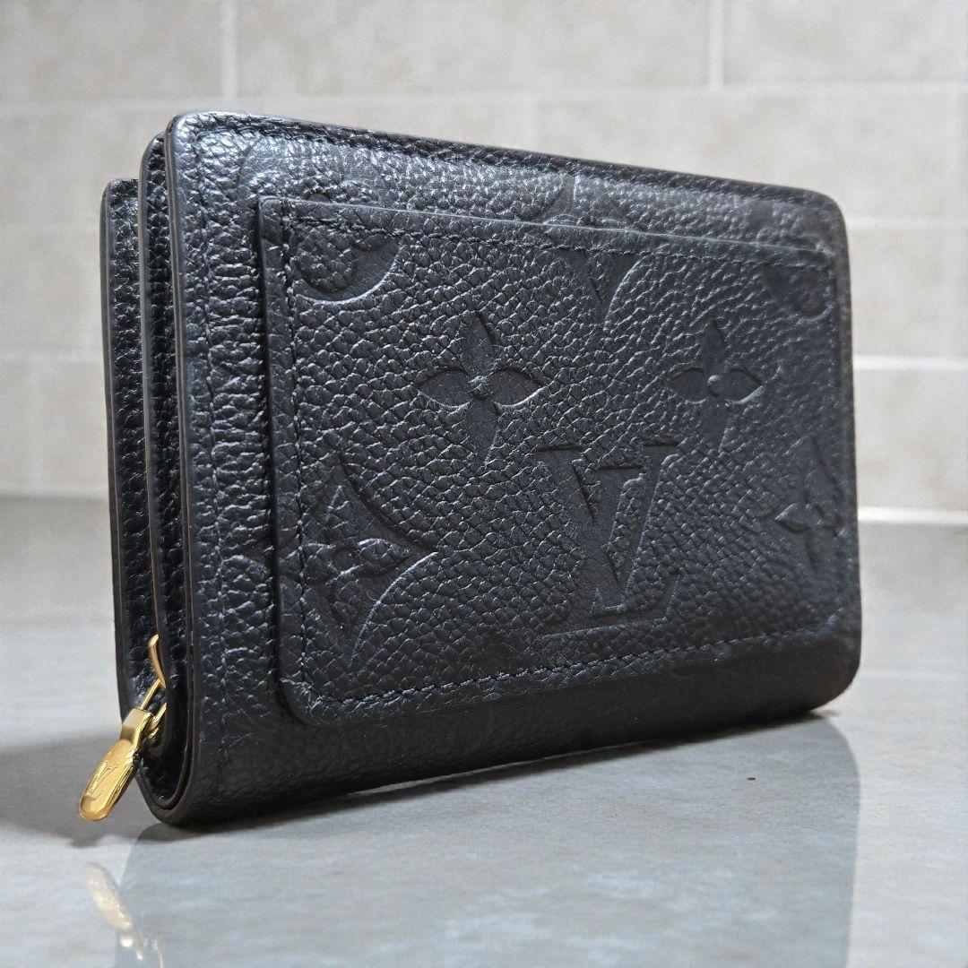 極美品✨ヴィトン 二つ折り財布 アンプラント ポルトフォイユ クレア ノワール
