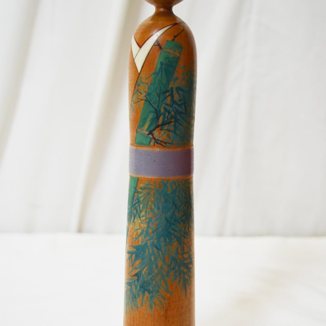 こけし 高野与八 竹 着物姿の女性 高さ24.5cm