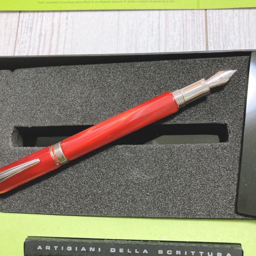 希少品　デルタ万年筆　プロフェリ　レッド