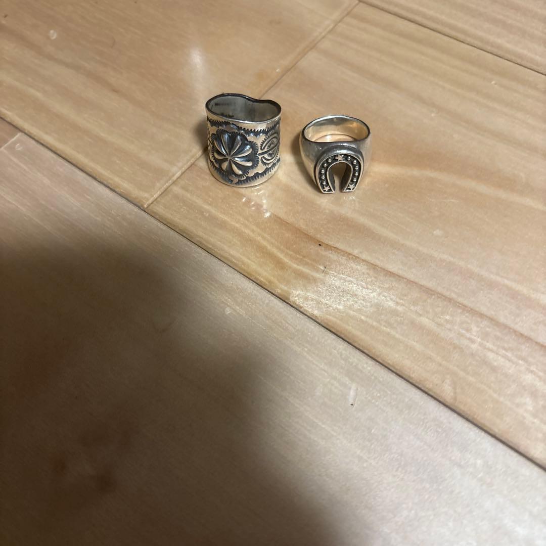 フラットヘッドシルバーリング２個セット