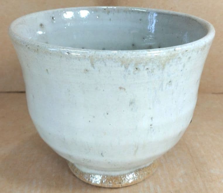 濱田庄司(浜田庄司) 朝杯(カップ&ソーサー）共箱 未使用 益子焼 人間国宝